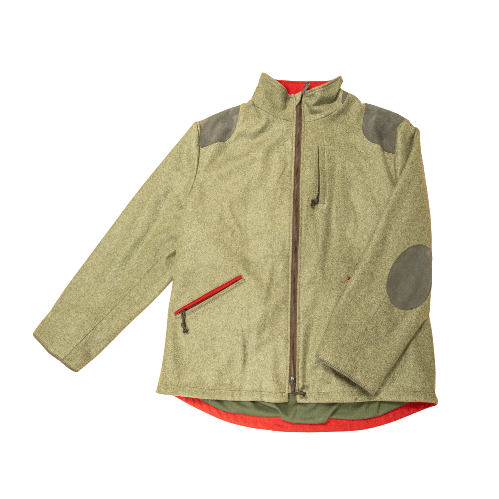 Loden Jacket with Leather Details